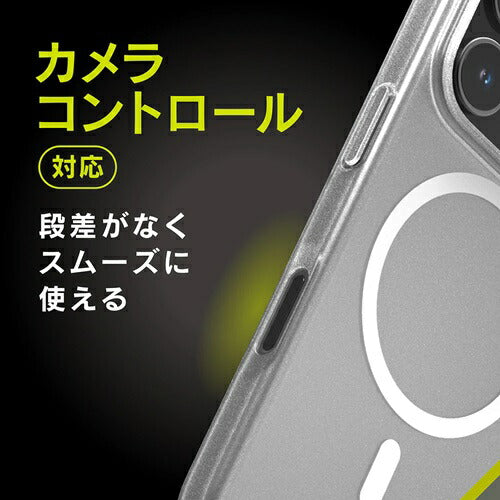 for iPhone [Silky Armor] MagSafe対応 シルキータッチケース iPhone 17 Pro マットクリアブラック トリニティ TR-IP25M3-SA-CLBK