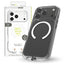 for iPhone [LIGHT SHIELD Solid] MagSafe対応 超精密設計 衝撃吸収 ハイブリッドクリアケース iPhone 17 Pro Max ホワイトリング トリニティ TR-IP25L3-LDSM-CLWT