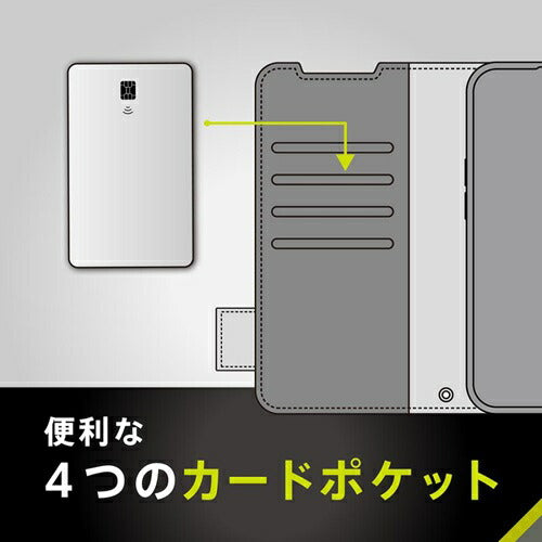 for iPhone [FlipNote] 耐衝撃フリップノートケース iPhone 17 Pro Max ブラック トリニティ TR-IP25L3-FN-SHBK