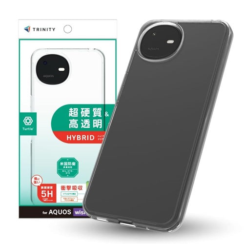 Trinity トリニティ AQUOS wish6 ハイブリッドケース TR-AQ26W-TT-CL クリア 耐衝撃