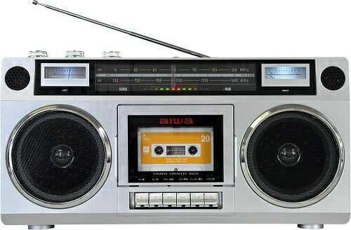 Bluetooth機能搭載 ラジオカセットレコーダー シルバー アイワ GAA4-RCP0001