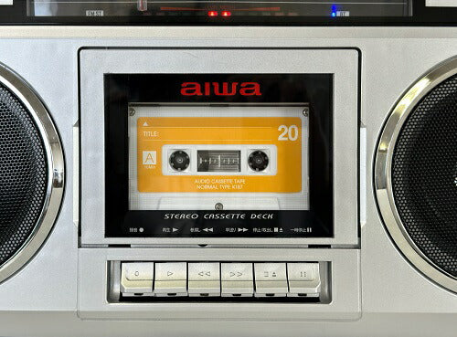 Bluetooth機能搭載 ラジオカセットレコーダー シルバー アイワ GAA4-RCP0001