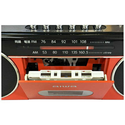 Bluetooth対応 ラジオカセットレコーダー(レッド) アイワ GAA4-RCP0002(RD)