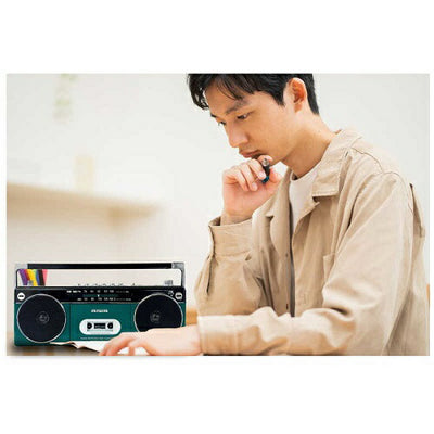 Bluetooth対応 ラジオカセットレコーダー(グリーン) アイワ GAA4-RCP0002(GN)