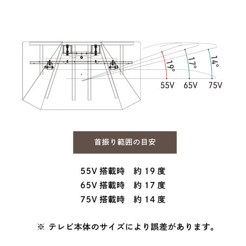 朝日木材加工 壁寄せテレビスタンド WS-RS750(AG) アッシュグレー