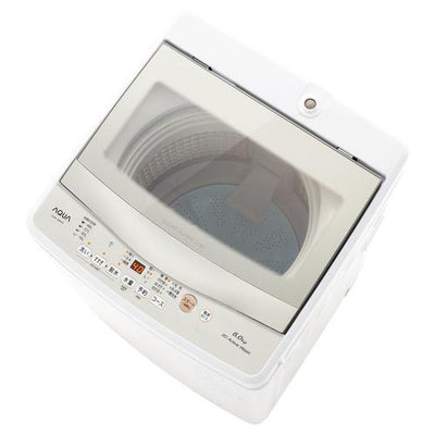 全自動洗濯機 縦型 洗濯容量 6.0kg ガラストップ ホワイト アクア AQW-S6R(W)