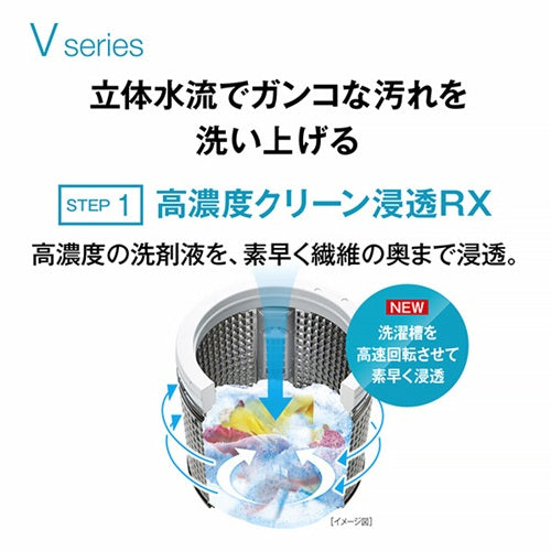 AQUA アクア 全自動洗濯機 8.0kg AQW-V8A-W ホワイト