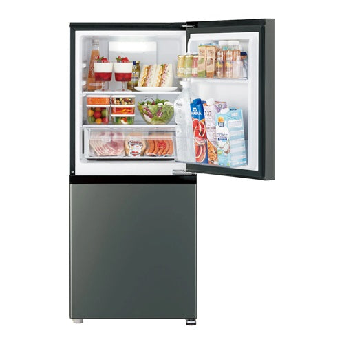 冷蔵庫 137L 小型 2ドア アクア SIMPLE Plus AQR-14R(DS) ダークシルバー 右開き 耐熱100℃テーブル フラットデザイン 新生活 一人暮らし