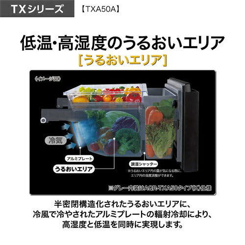 AQUA アクア 5ドア冷蔵庫 TXシリーズ 501L AQR-TXA50A-W ホワイト
