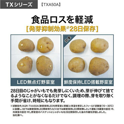AQUA アクア 5ドア冷蔵庫 TXシリーズ 501L AQR-TXA50A-W ホワイト
