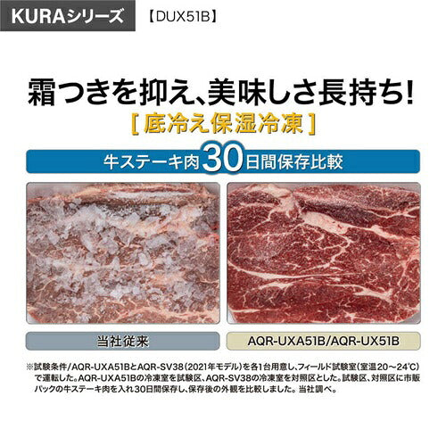 AQUA アクア 4ドア冷凍冷蔵庫 KURA SERIES AQR-DUX51B(ZT) 508L フレンチドア ブロンズゴールド