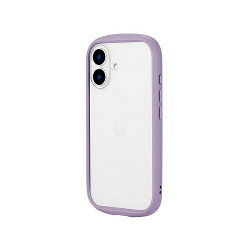 iPhone 16 耐衝撃ハイブリッドケース 「Cleary」 ラベンダー MSソリューション LN-IM24PLCPP