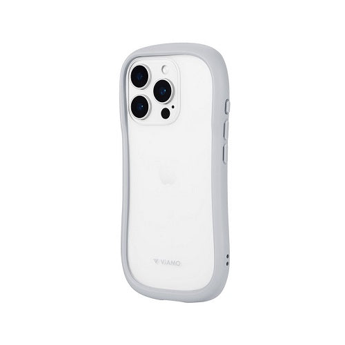 iPhone 16 Pro 耐傷・耐衝撃ハイブリッドケース 「ViAMO freely」 ライトグレー MSソリューションズ LN-IP24VMFLGY