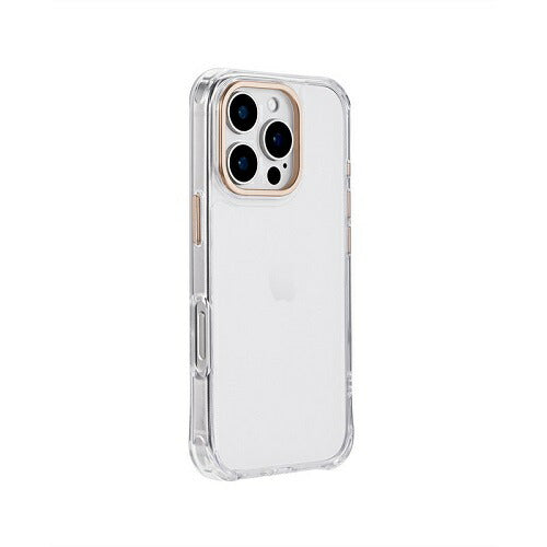 iPhone 16 Pro カメラ保護ハイブリッドケース 「mycam」 シャンパンゴールド MSソリューションズ LN-IP24MCGD
