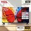 TCL ティーシーエル フルハイビジョン量子ドット液晶テレビ 32S5K 32V型 Google TV搭載