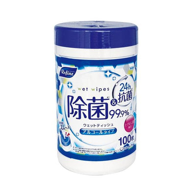 リファイン アルコール除菌 ボトル 100枚入 Life-do.Plus LD-153