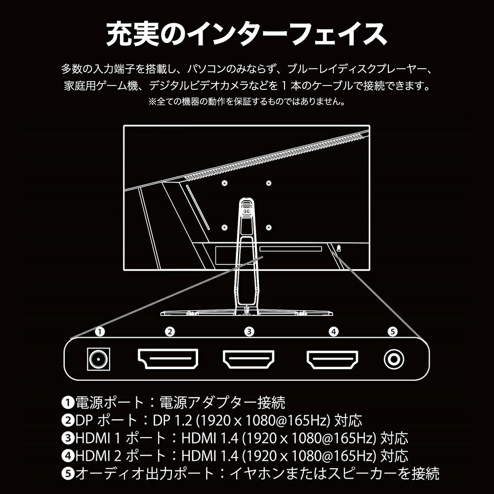 JAPANNEXT ジャパンネクスト 24.5型ゲーミングモニター JN-IPS245FHDR165 FHD