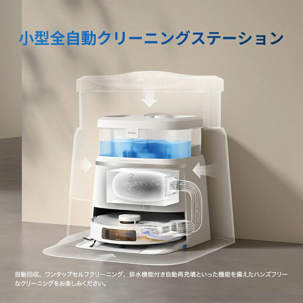 ロボット掃除機 DEEBOT T30 PRO OMNI エコバックス ECOVACS お掃除ロボット ecovacs 掃除機 自動掃除機 吸引 掃除ロボット 自動ゴミ収集 水拭き 2in1 高性能 マッピング機能 ホワイト×シルバー DDX14-12EE
