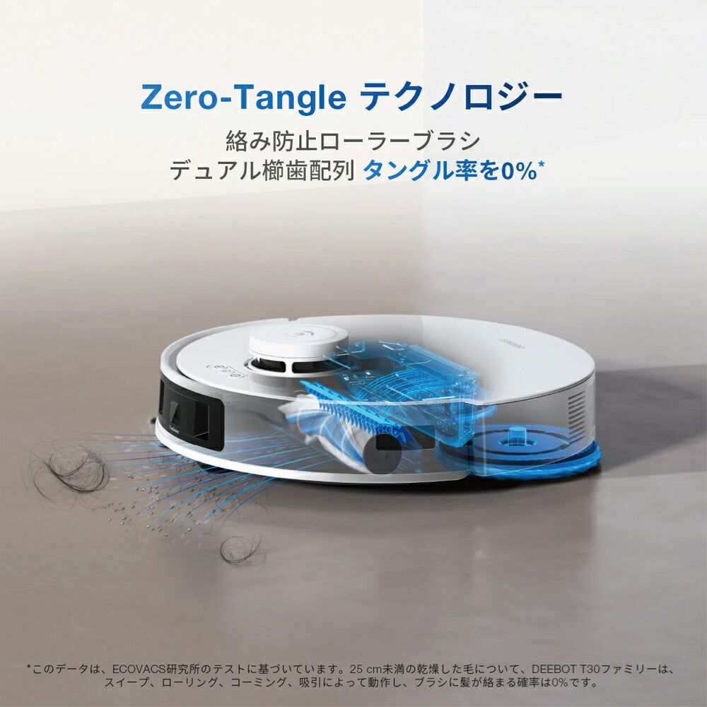 ロボット掃除機 DEEBOT T30 PRO OMNI エコバックス ECOVACS お掃除ロボット ecovacs 掃除機 自動掃除機 吸引 掃除ロボット 自動ゴミ収集 水拭き 2in1 高性能 マッピング機能 ホワイト×シルバー DDX14-12EE