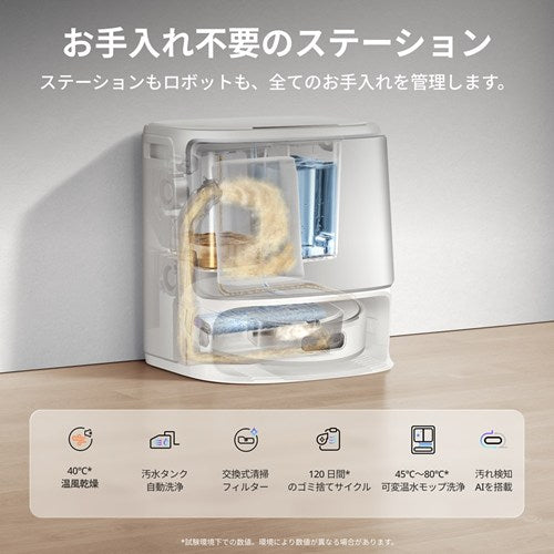 Narwal ロボット掃除機 Flow YJCC026 セルフクリーニング充電ステーション搭載 自動水拭き 吸引掃除対応