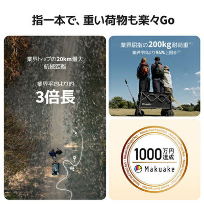 BougeRV ボージュRV 電動キャリーワゴン 楽GoWagon2 EVX002J 耐荷重200kg
