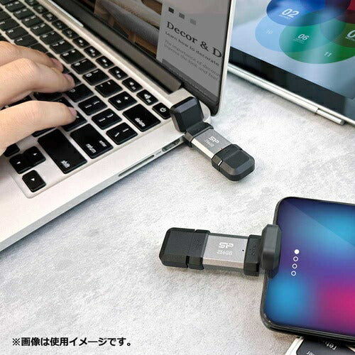 USBメモリ 64GB 2in1 USB-A Type-C 両対応 USB 3.2 Gen 1 Mobile C51 シリコンパワー SP064GBUC3C51V1S