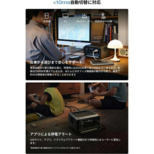 ポータブル電源 RIVER 3 Plus (290) AC出力コンセント3口 USB-C出力搭載 EcoFlow EFRIVER3Plus-JP-CBOX