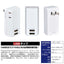 モバイル電源タップ AC2個口 USB-A×2 L形プラグ エルパ UA-222L