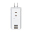 モバイル電源タップ AC3個口 USB-A×2 計2.4A 雷ガード ホワイト エルパ UA-322SB