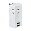 モバイル電源タップ AC3個口 USB-A×2 計2.4A 雷ガード ホワイト エルパ UA-322SB