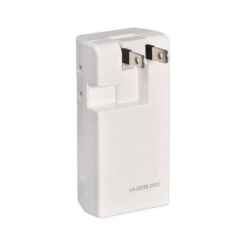 モバイル電源タップ AC3個口 USB-A×2 計2.4A 雷ガード ホワイト エルパ UA-322SB
