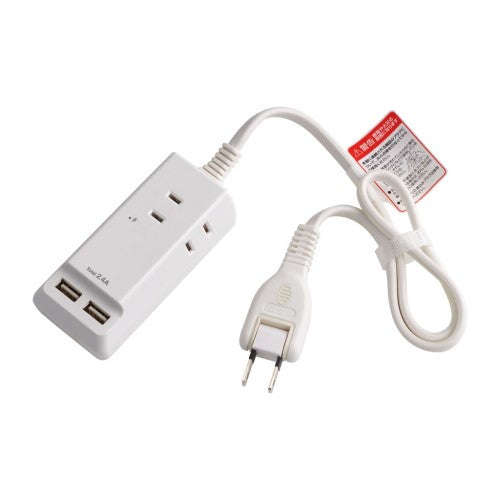 耐雷コード付USBタップ（3個口+USB2ポート・0.5m） エルパ WL-2205SU