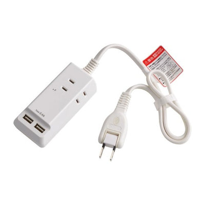 耐雷コード付USBタップ（3個口+USB2ポート・0.5m） エルパ WL-2205SU