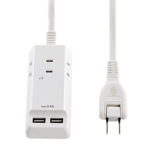 耐雷コード付USBタップ（3個口+USB2ポート・0.5m） エルパ WL-2205SU