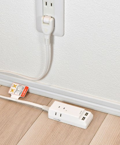 電源タップ AC3個口 USB×3 コード長1.5m 雷ガード エルパ WL-2215SU