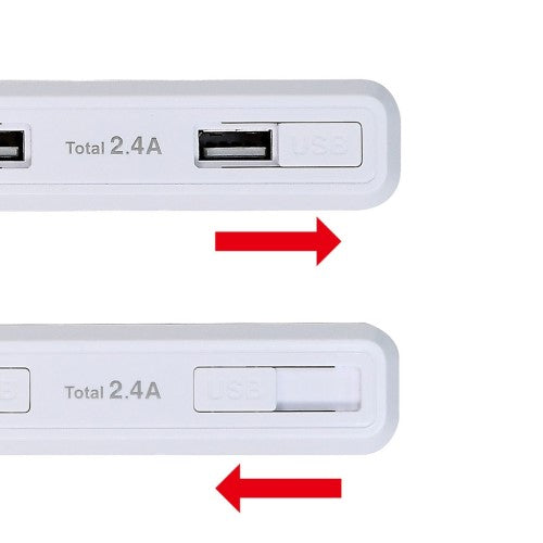 くるくる電源タップ AC4個口 USB-A×2 コード長2m 雷ガード ホワイト エルパ WBS-SL402USB(W)