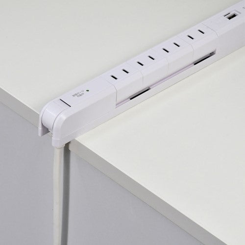 くるくる電源タップ AC4個口 USB-A×2 コード長2m 雷ガード ホワイト エルパ WBS-SL402USB(W)