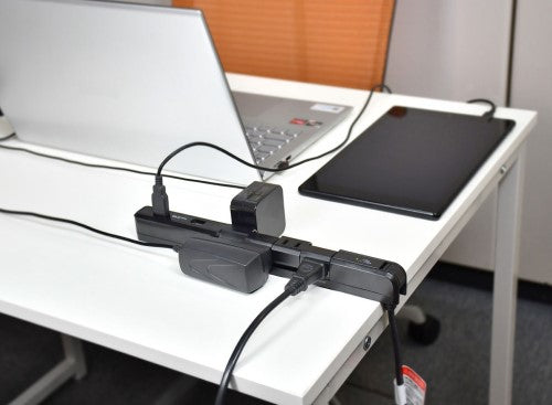 くるくる電源タップ AC4個口 USB-A×2 コード長2m 雷ガード ブラック エルパ WBS-SL402USB(BK)