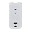 モバイル電源タップ AC3個口 USB-A×1 PD 20W対応USB-C×1 雷ガード ホワイト エルパ UC-322SB(W)