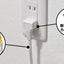 ガッチリ電源タップ 集中スイッチ AC4個口 USB-A×2 コード長2m 雷ガード ホワイト エルパ WLS-DS4232SUA(W)