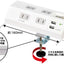 ガッチリ電源タップ 集中スイッチ AC4個口 USB-A×2 コード長2m 雷ガード ホワイト エルパ WLS-DS4232SUA(W)