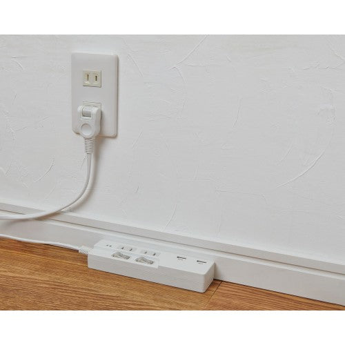 電源タップ 個別スイッチ AC2個口 USB-A×2 コード長2m 雷ガード エルパ WBK-2232SUA(W)