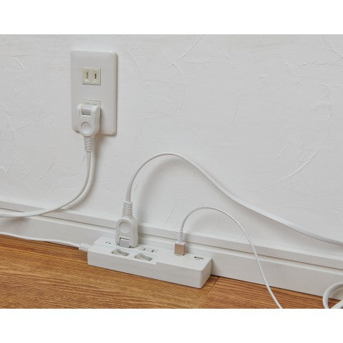 電源タップ 個別スイッチ AC2個口 USB-A×2 コード長2m 雷ガード エルパ WBK-2232SUA(W)