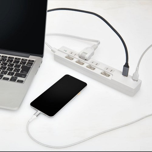 電源タップ 個別スイッチ AC4個口 USB-A×2 コード長2m 雷ガード エルパ WBK-4232SUA(W)