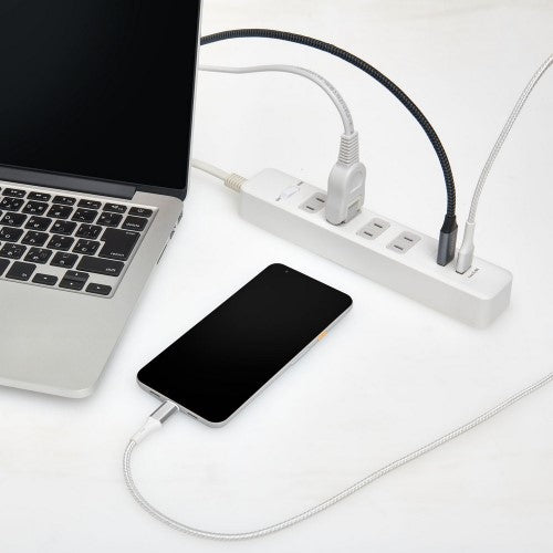 電源タップ 集中スイッチ AC4個口 USB-A×2 コード長2m 雷ガード エルパ WLS-4232BUA(W)