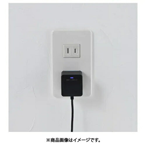 耐雷USB充電器 エルパ PD20W 1m ブラック 朝日電器 CHCR-SP10BK