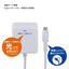 耐雷USB充電器 エルパ PD20W 2m ホワイト 朝日電器 CHCR-SP20WH
