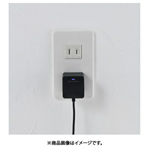 耐雷USB充電器 エルパ PD20W 2m ブラック 朝日電器 CHCR-SP20BK