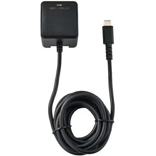耐雷USB充電器 エルパ PD20W 2m ブラック 朝日電器 CHCR-SP20BK