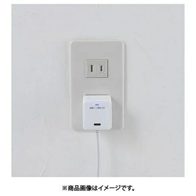 耐雷USB充電器 エルパ USB-Cポート付 PD20W 2m ホワイト 朝日電器 CHCR-SPC20WH